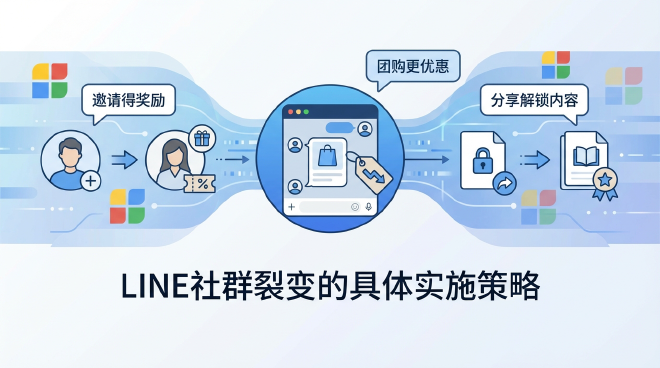 LINE官方账号社群裂变流程图