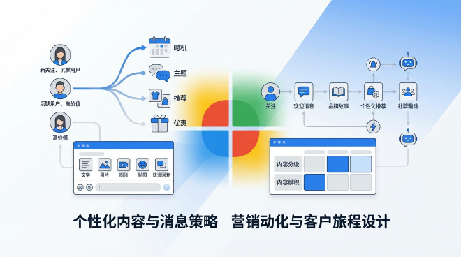 LINE官方账号个性化消息营销示意图
