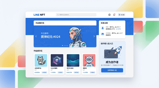 LINE NFT市场界面展示