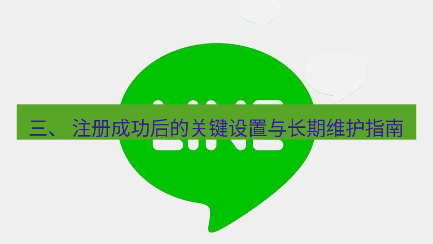 line下载 三、 注册成功后的关键设置与长期维护指南